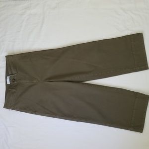 Olive Green Wide-leg Jeans